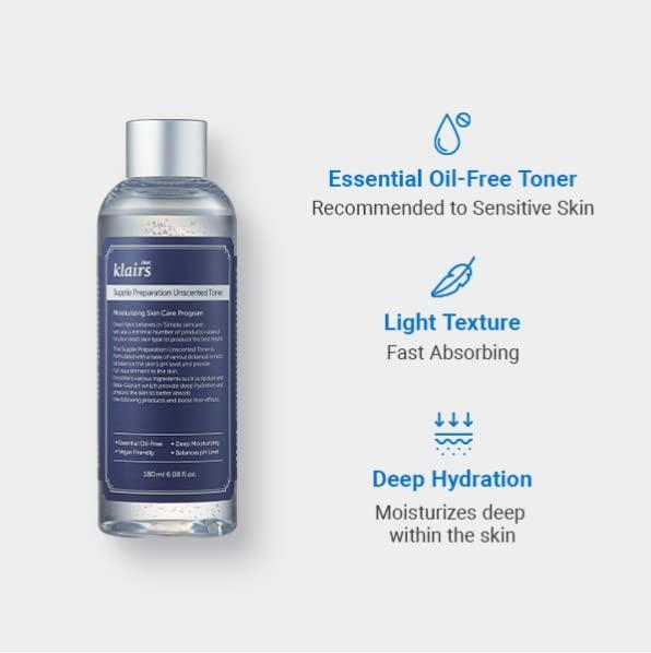[Dear Klairs] Supple Preparation Unscented Toner 180ml