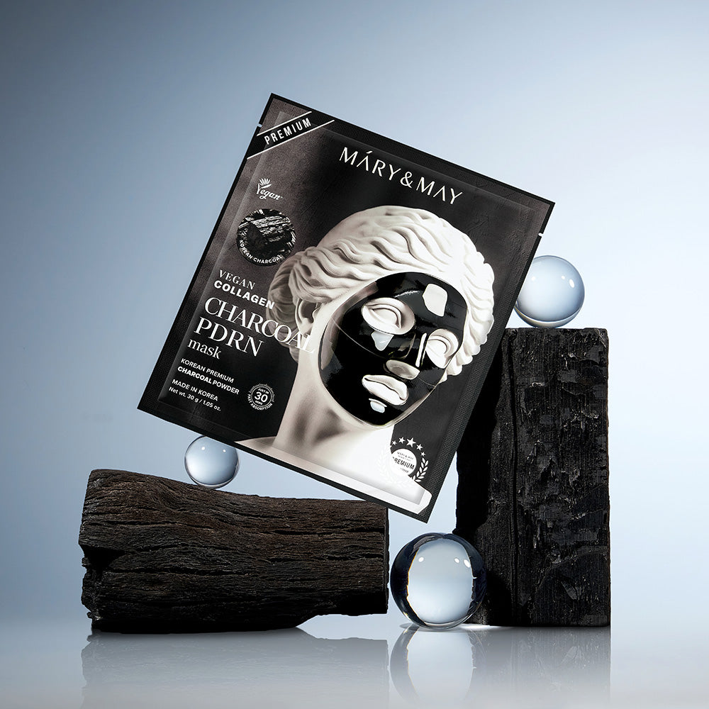 [Mary&May] Vegan Collagen Charcoal PDRN Mask (30g x4)