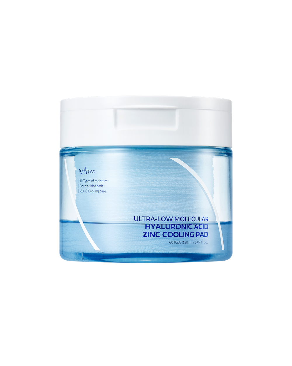 [Isntree] Ultra-Low Molecular Hyaluronic Acid Zinc Cooling Pad 150ml 60ea